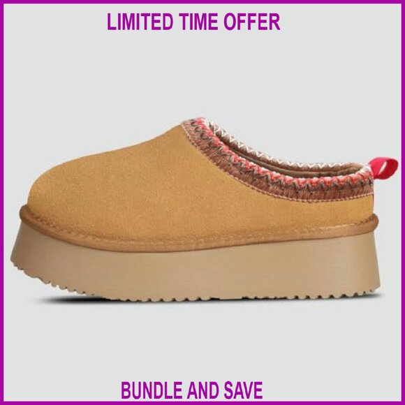 Platform Slippers Fleece Lined Sneakers Anti-Slip Boots Women's Size - Picture 6 of 8